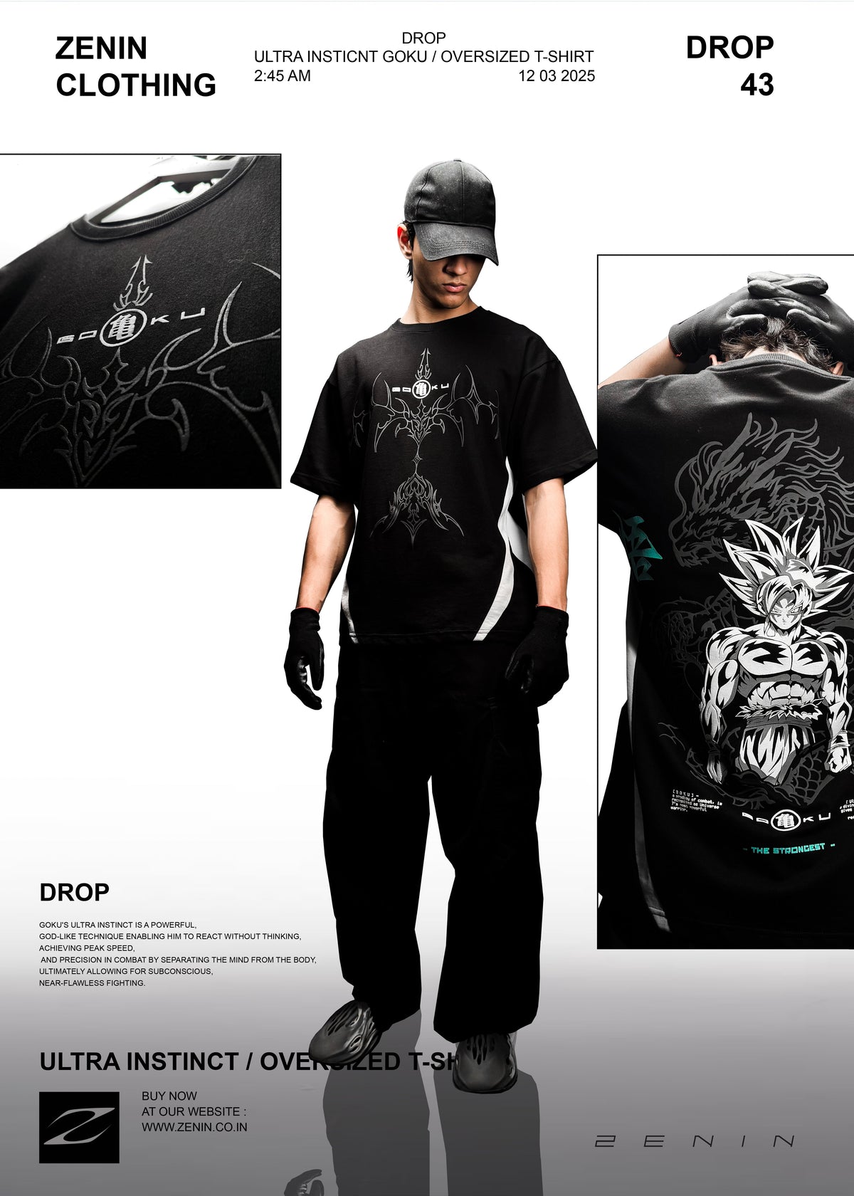 ULTRA INSTINCT GOKU / OVERSIZED T-SHIRT